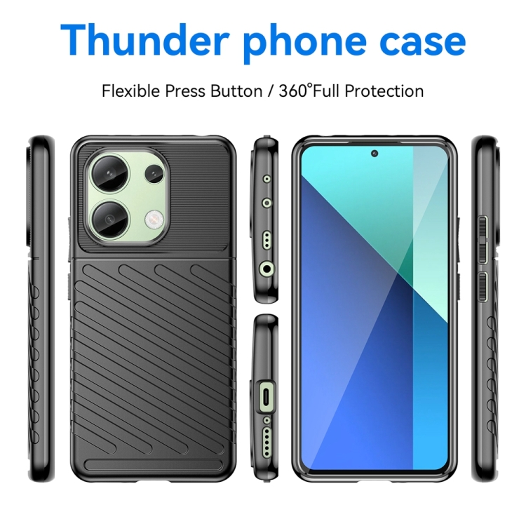 THUNDER Védőtok Xiaomi Redmi Note 13 fekete termék 2. képe