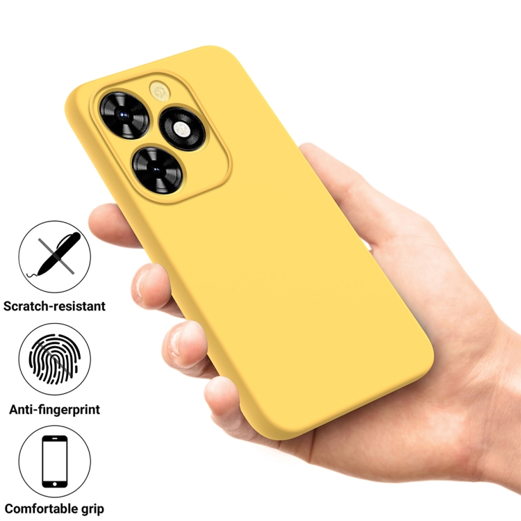 RUBBER Tecno Spark 20 Pro sárga védőburkolata termék 2. képe