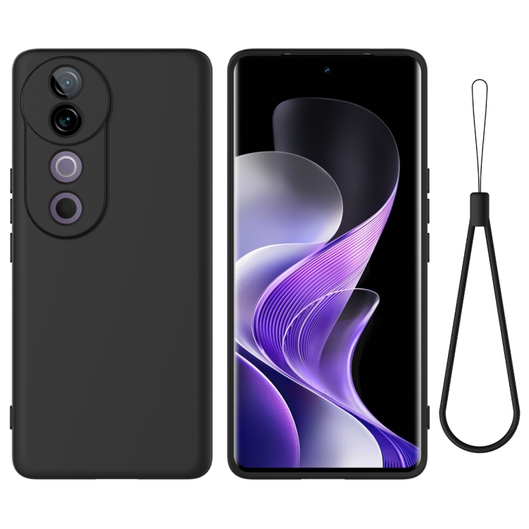 RUBBER Védőburkolat Vivo V40 5G fekete akciós termékkép 1