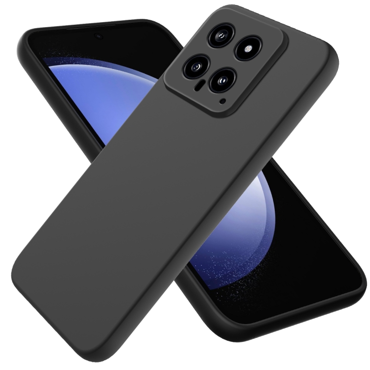 RUBBER Xiaomi 14 fekete védőburkolat akciós termékkép 1