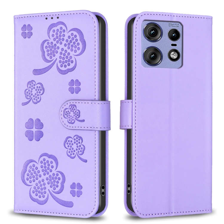 ART CLOVER Motorola Edge 50 Pro lila pénztárcatakaró akciós termékkép 1