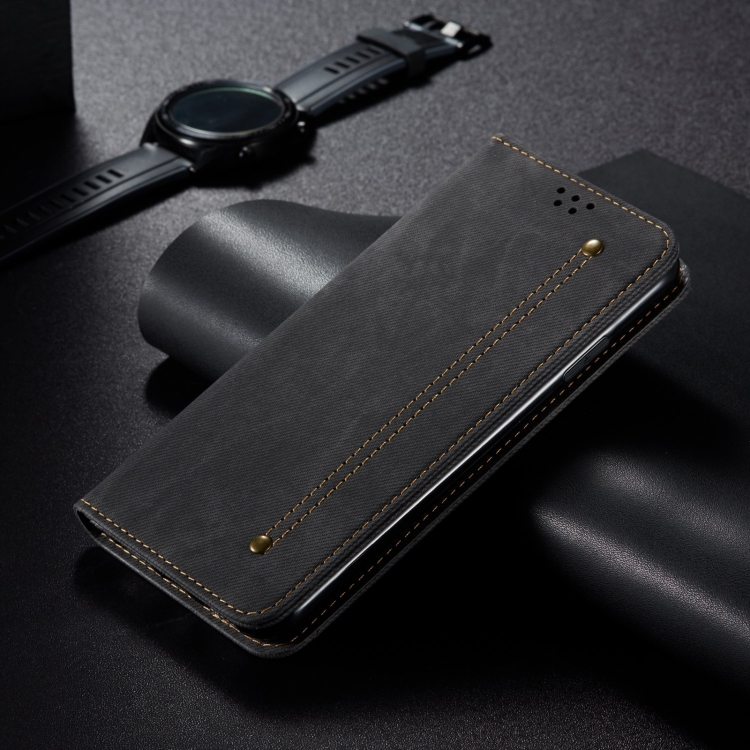 DENIM pénztárcahuzat Motorola Moto E14-hez fekete termék 2. képe