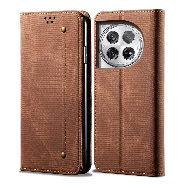 DENIM pénztárcahuzat OnePlus 12 barna akciós termékkép 1