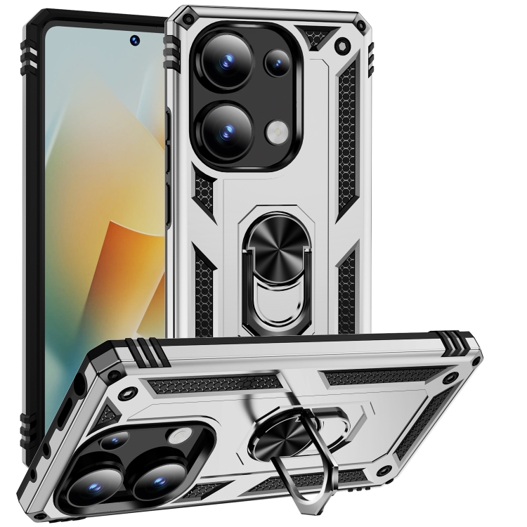 RING burkolat tartóval Xiaomi Redmi Note 13 Pro ezüst akciós termékkép 1