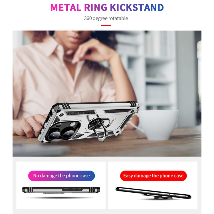 RING burkolat tartóval Xiaomi Redmi Note 13 Pro ezüst termék 2. képe
