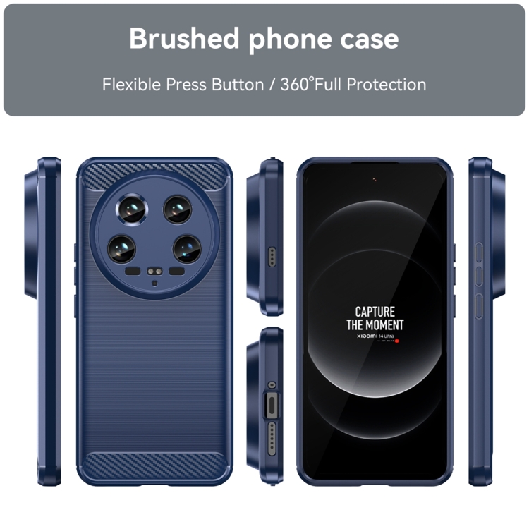 FLEXI TPU Védőburkolat Xiaomi 14 Ultra kék termék 2. képe