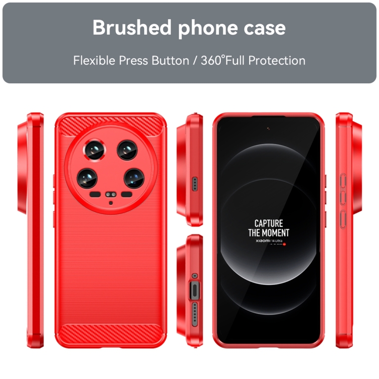 FLEXI TPU Védőburkolat Xiaomi 14 Ultra piros termék 2. képe