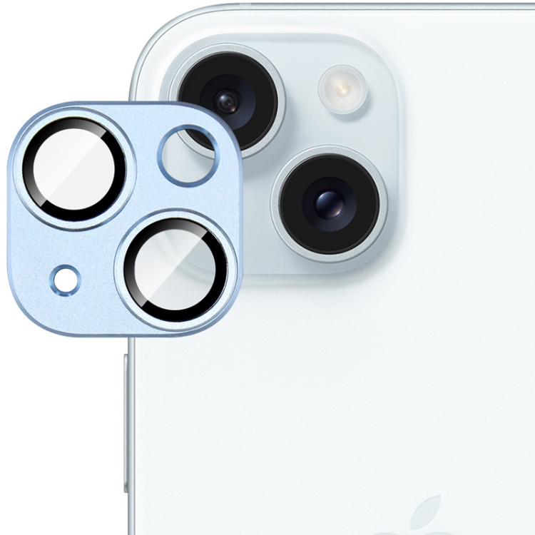 IMAK FULL METAL COVER Kameraüveg Apple iPhone 15 / 15 Plus kék akciós termékkép 1