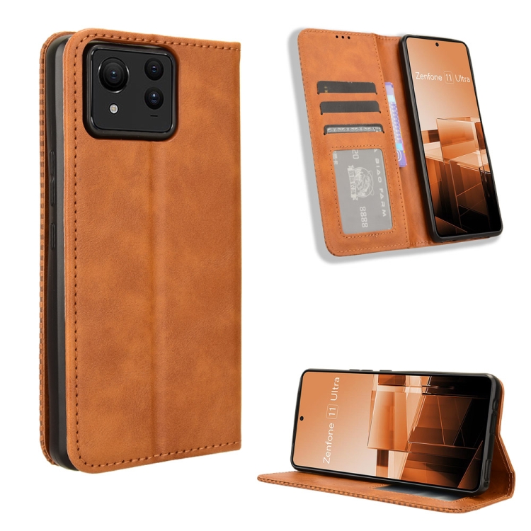 BUSINESS Asus Zenfone 11 Ultra barna pénztárca tok termék 2. képe