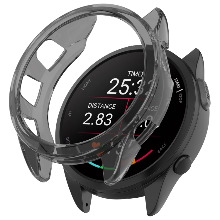 TPU HALF COVER Borító a Garmin Forerunner 165 / 165 Musichoz fekete akciós termékkép 1