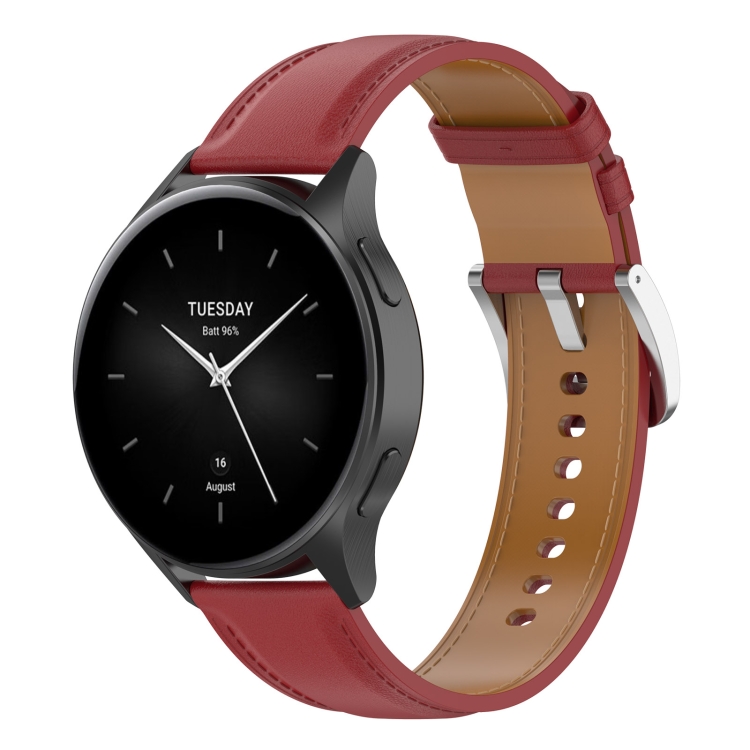 LEATHER Bőrszíj a Xiaomi órához 2 piros termék 2. képe