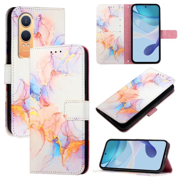 ART MARBLE Pénztárcahuzat a OnePlus Nord CE-hez 4 Lite 5G WHITE NARANCS termék 2. képe