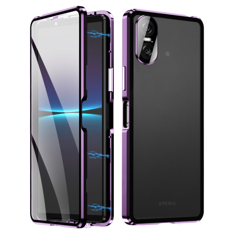 Mágneses burkolat 360 Sony Xperia 10 VI lila színhez akciós termékkép 1