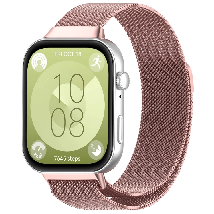MILANESE Fém szíj Huawei Watch Fit 3-hoz rózsaszín akciós termékkép 1