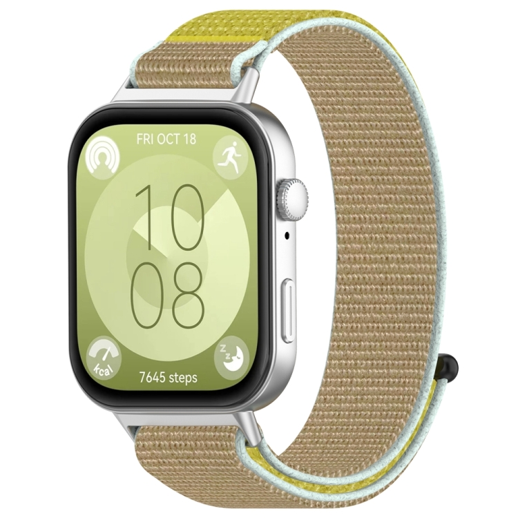 NYLON szíj Huawei Óra Fit 3 bézs-sárga akciós termékkép 1