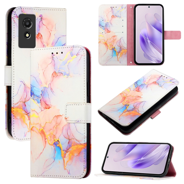 ART MARBLE Pénztárcahuzat TCL 501-hez WHITE NARANCS termék 2. képe