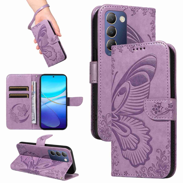 ART BUTTERFLY Pénztárcatok a Vivo V40 SE számára 5G lila termék 2. képe
