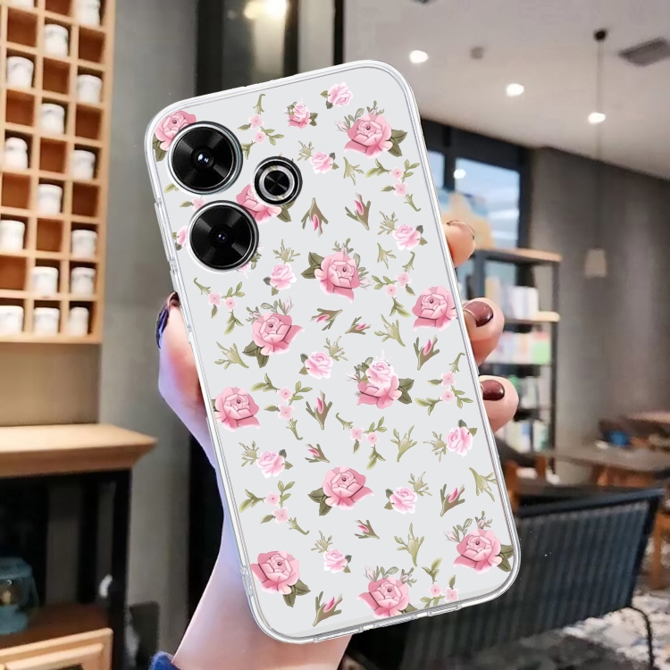 ART TPU Védőhuzat Xiaomi Redmi 13 PINK FLORAL-hoz termék 2. képe