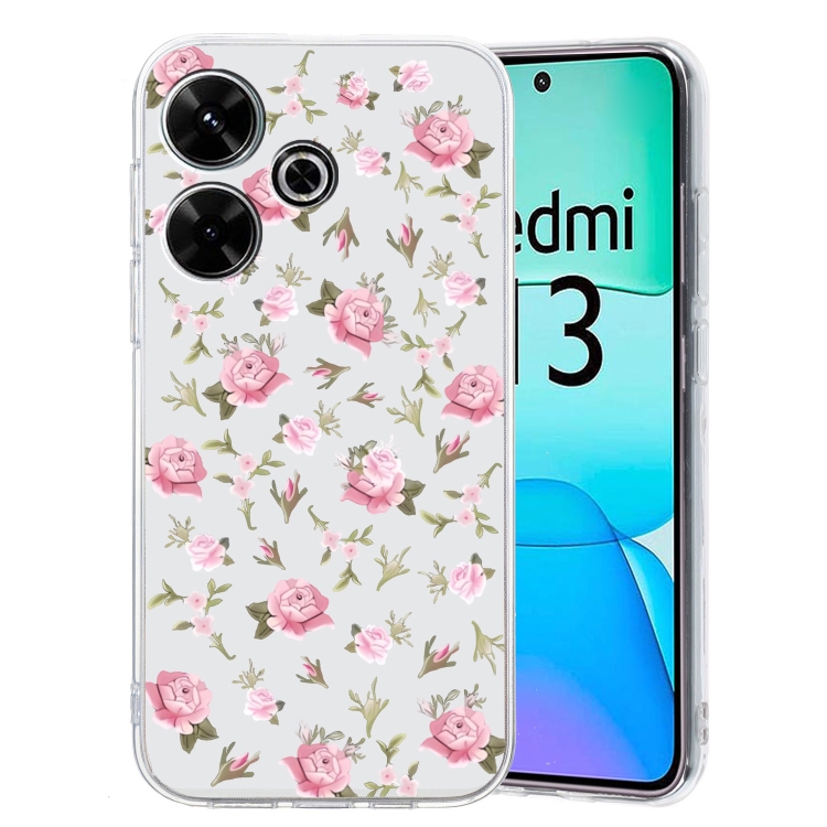 ART TPU Védőhuzat Xiaomi Redmi 13 PINK FLORAL-hoz akciós termékkép 1