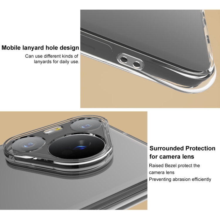 IMAK Védőburkolat Xiaomi Redmi 13 átlátszó fekete termék 2. képe