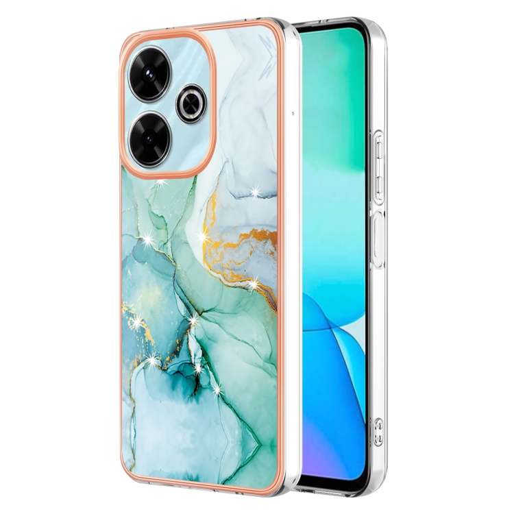IMD MARBLE Védőburkolat Xiaomi Redmi 13 GREEN-hoz akciós termékkép 1