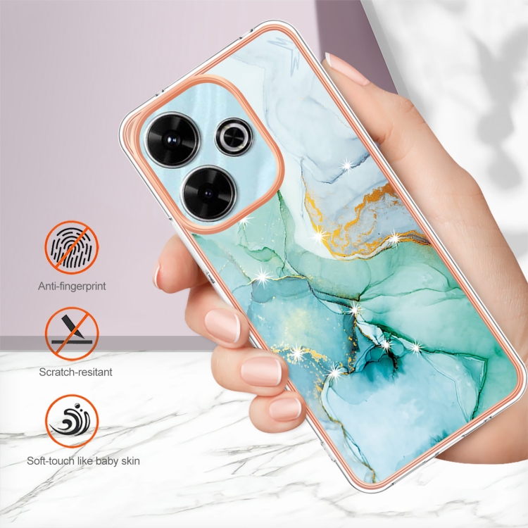 IMD MARBLE Védőburkolat Xiaomi Redmi 13 GREEN-hoz termék 2. képe