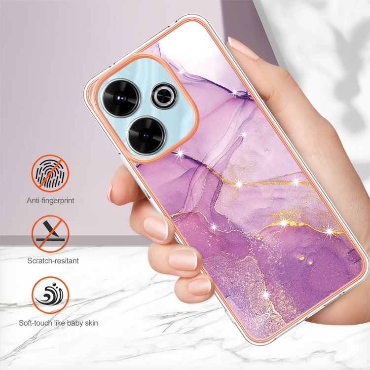 IMD MARBLE Védőburkolat Xiaomi Redmi 13 PURPLE-hoz termék 2. képe