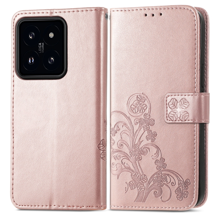 ART FLOWER S pénztárca tok Xiaomi 14 rose goldhoz akciós termékkép 1