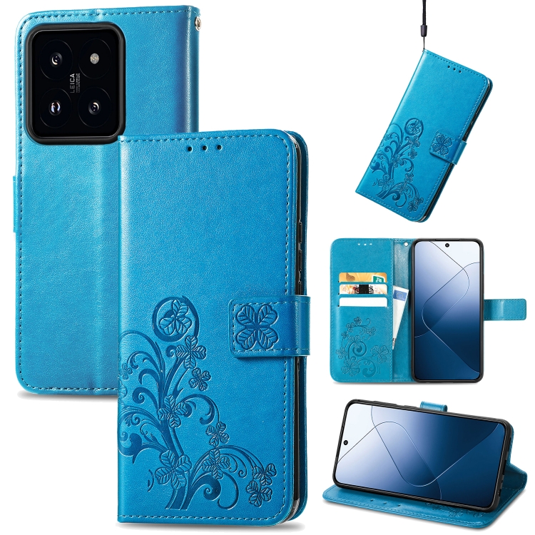 ART FLOWER S pénztárca tok Xiaomi 14 kékhez termék 2. képe