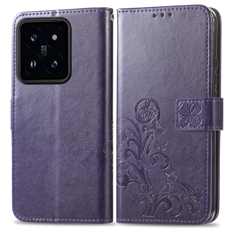 ART FLOWER S pénztárca tok Xiaomi 14 lila telefonhoz akciós termékkép 1