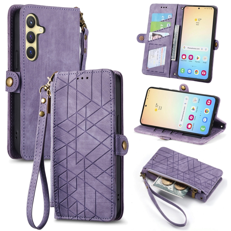 GEOM Wallet tok Samsung Galaxy S24 Plus 5G lila telefonhoz termék 2. képe