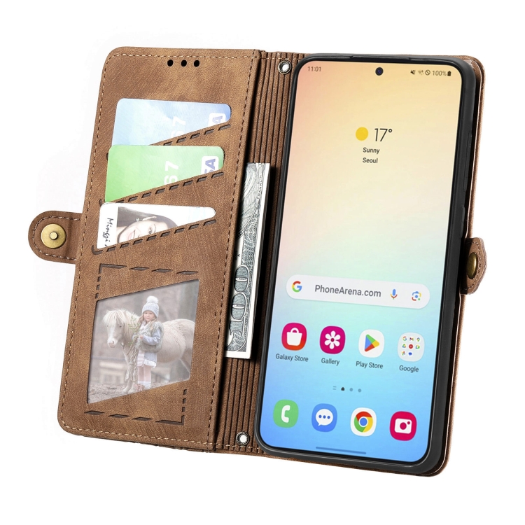GEOM Wallet tok Samsung Galaxy S24 Plus 5G barna színű termék 2. képe
