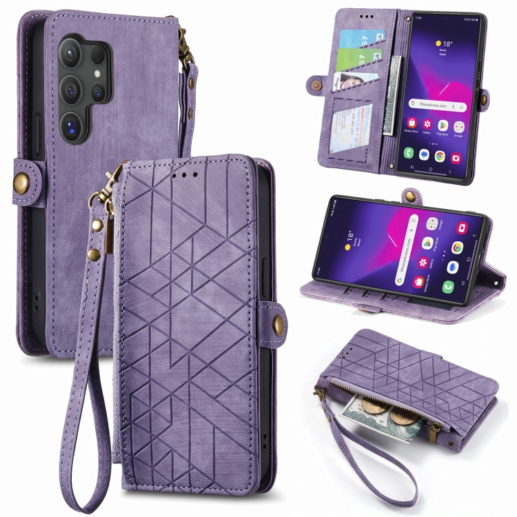 GEOM Wallet tok Samsung Galaxy S24 Ultra 5G lila telefonhoz termék 2. képe