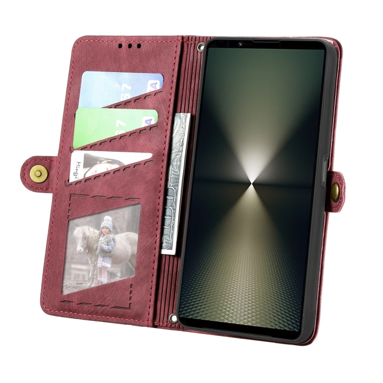 GEOM Wallet tok Sony Xperia 1 VI piros telefonhoz termék 2. képe