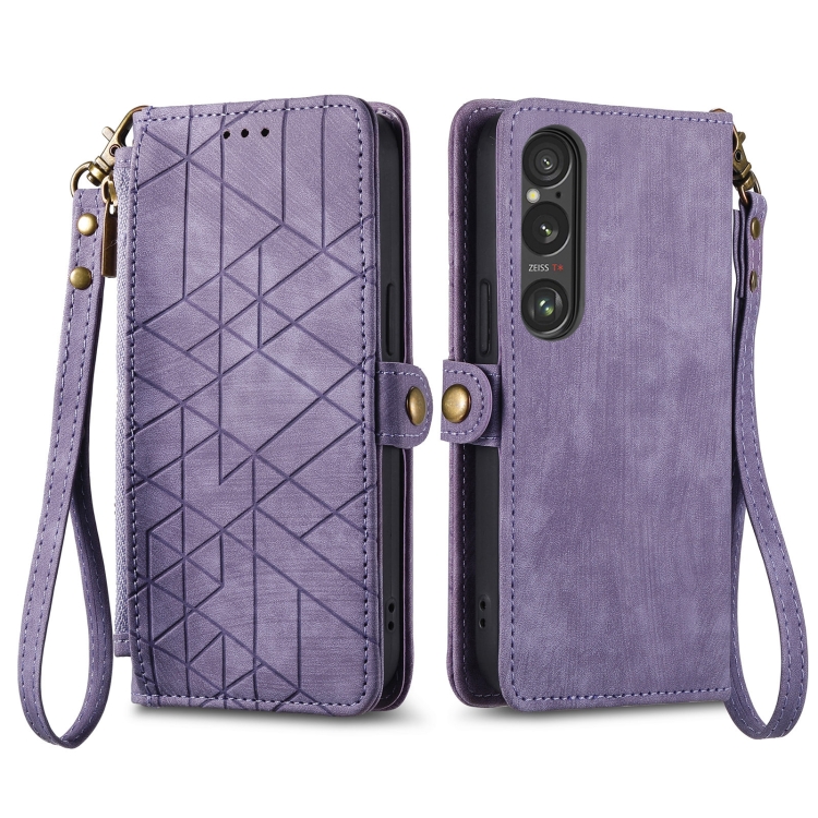 GEOM Wallet tok Sony Xperia 1 VI lila telefonhoz termék 2. képe