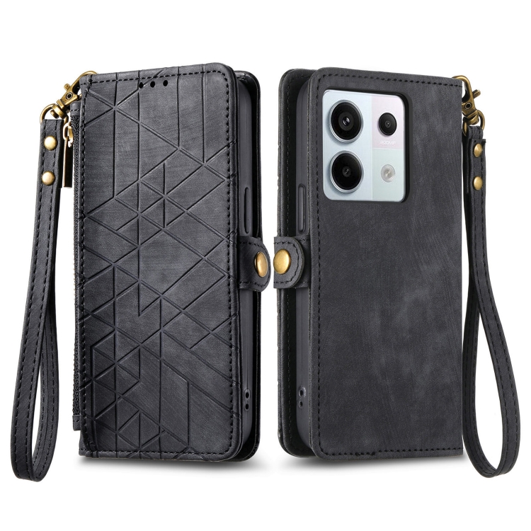 GEOM pénztárca tok Xiaomi Redmi Note 13 Pro 5G / Xiaomi Poco X6 5G készülékhez, fekete akciós termékkép 1