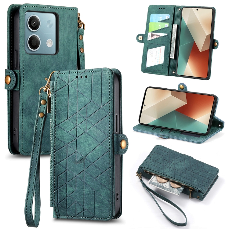 GEOM Wallet tok Xiaomi Redmi Note 13 5G zöld színű termék 2. képe
