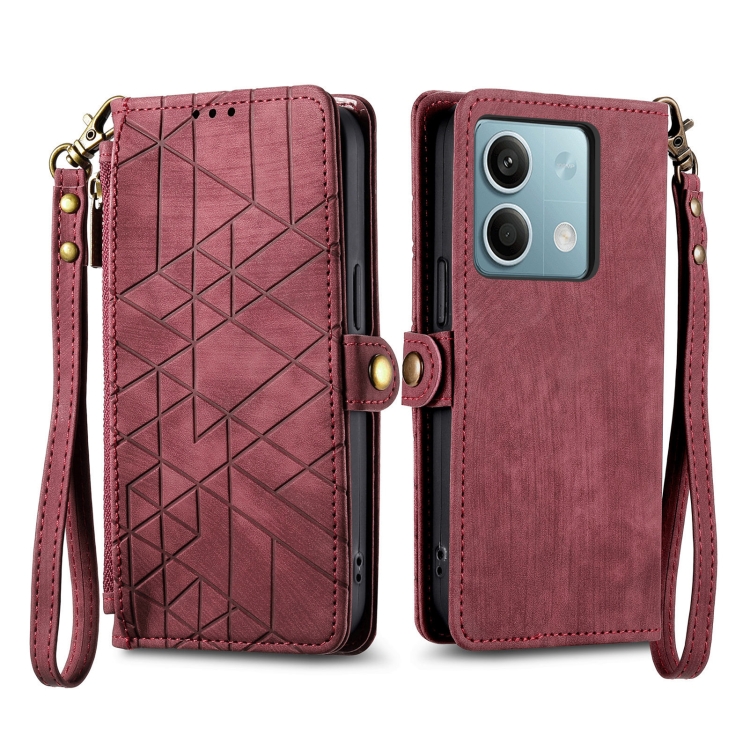 GEOM Wallet tok Xiaomi Redmi Note 13 5G piros telefonhoz akciós termékkép 1