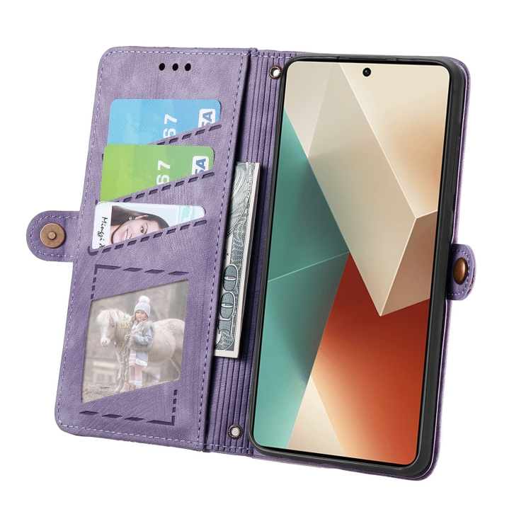 GEOM Wallet tok Xiaomi Redmi Note 13 5G lila telefonhoz termék 2. képe