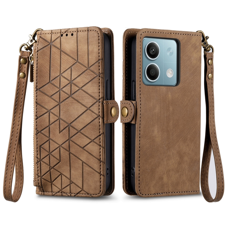 GEOM Wallet tok Xiaomi Redmi Note 13 5G barna színű akciós termékkép 1
