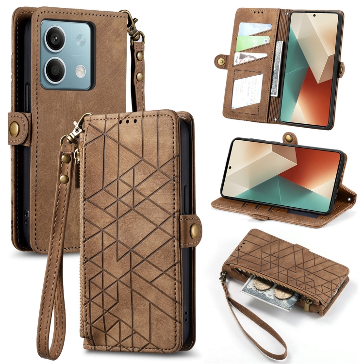 GEOM Wallet tok Xiaomi Redmi Note 13 5G barna színű termék 2. képe