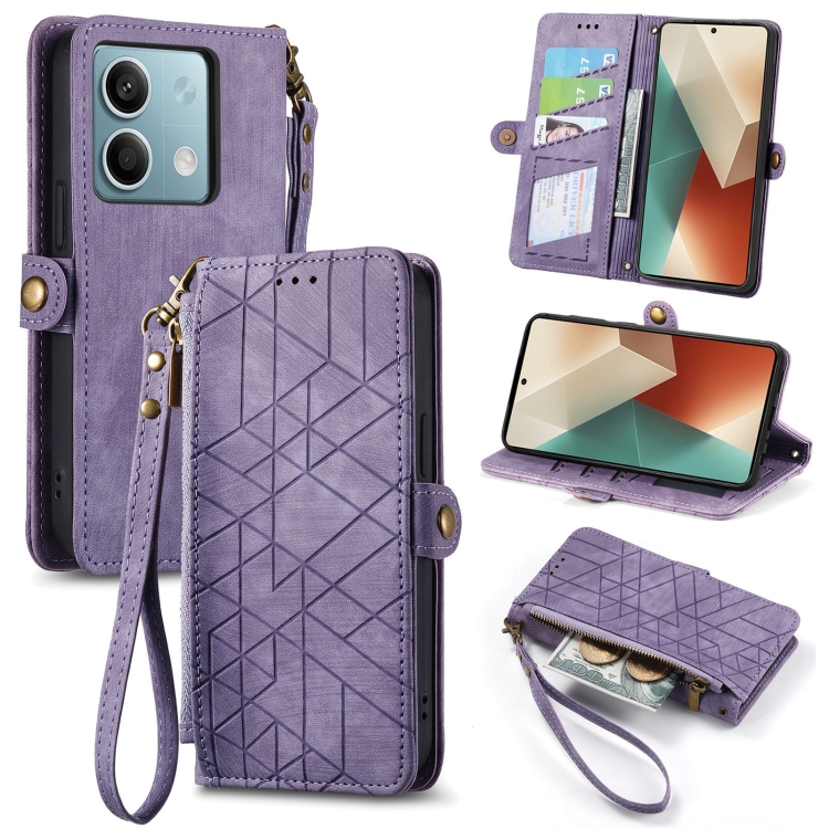 GEOM Wallet tok Xiaomi Redmi Note 13 lila telefonhoz termék 2. képe