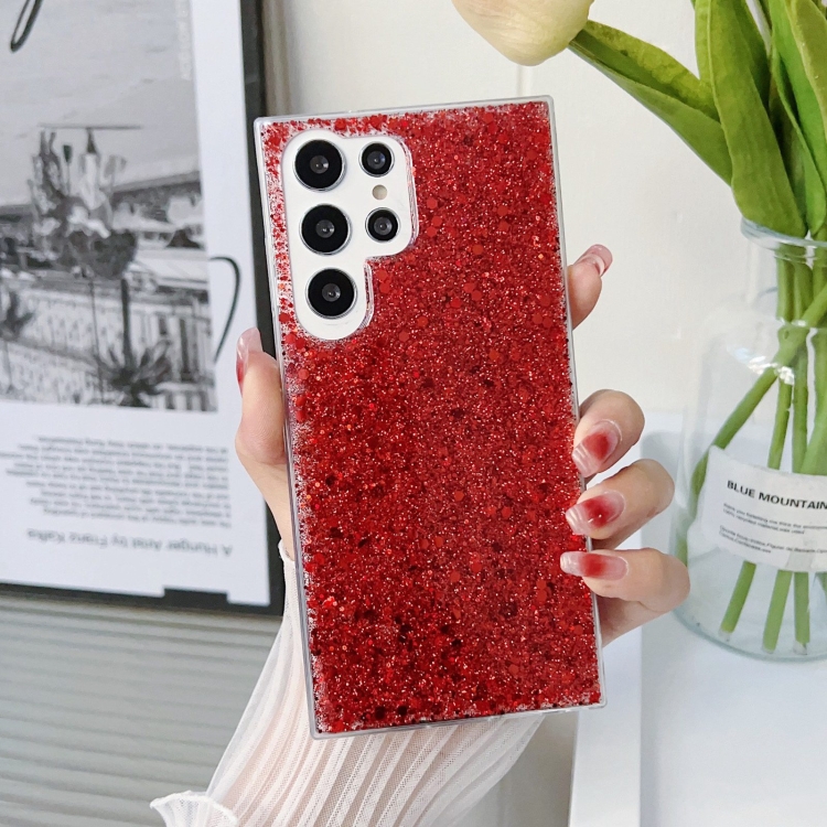 GLITTER Védőburkolat Samsung Galaxy A14-hez 5G piros termék 2. képe
