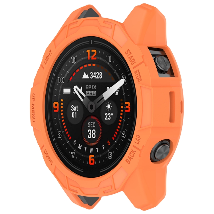 TPU HALF BORÍTÁS Garmin Epixhez Pro 51mm / Epix Pro Gen2 51mm narancs termék 2. képe