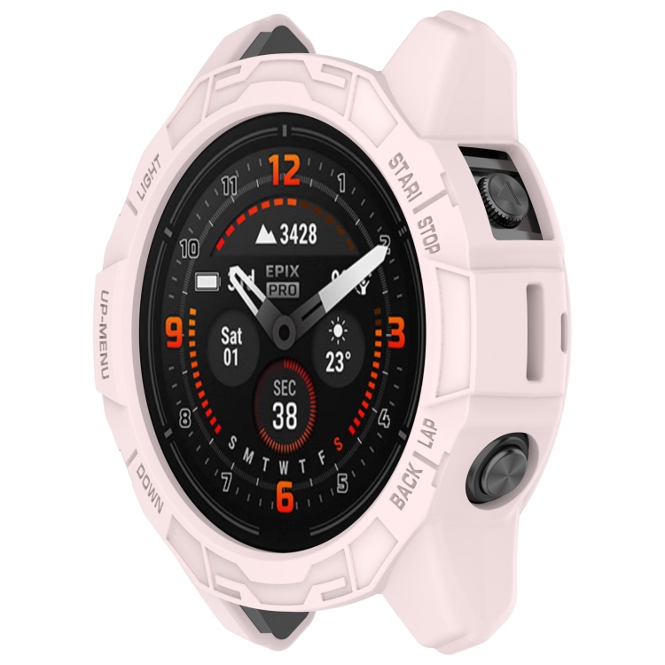 TPU HALF COVER Huzat Garmin Fenix 7X / 7X Pro készülékhez, világos rózsaszín termék 2. képe