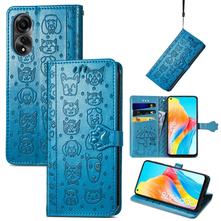 ART ANIMALS Oppo A78 kék pénztárcahuzat termék 2. képe