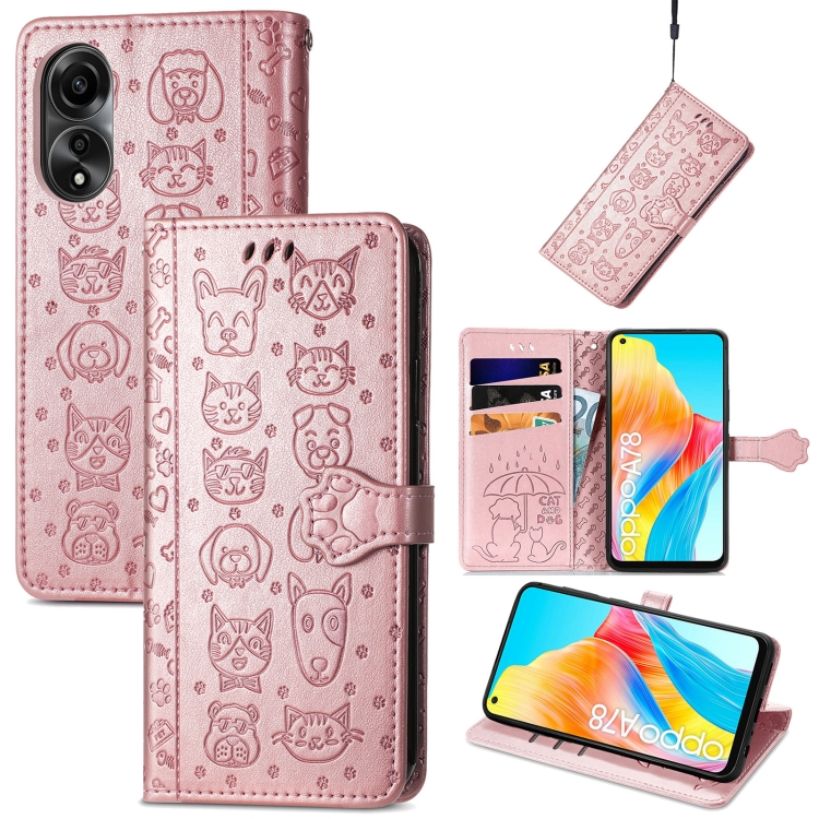 ART ANIMALS Tárcahuzat Oppo A78 rose goldhoz termék 2. képe