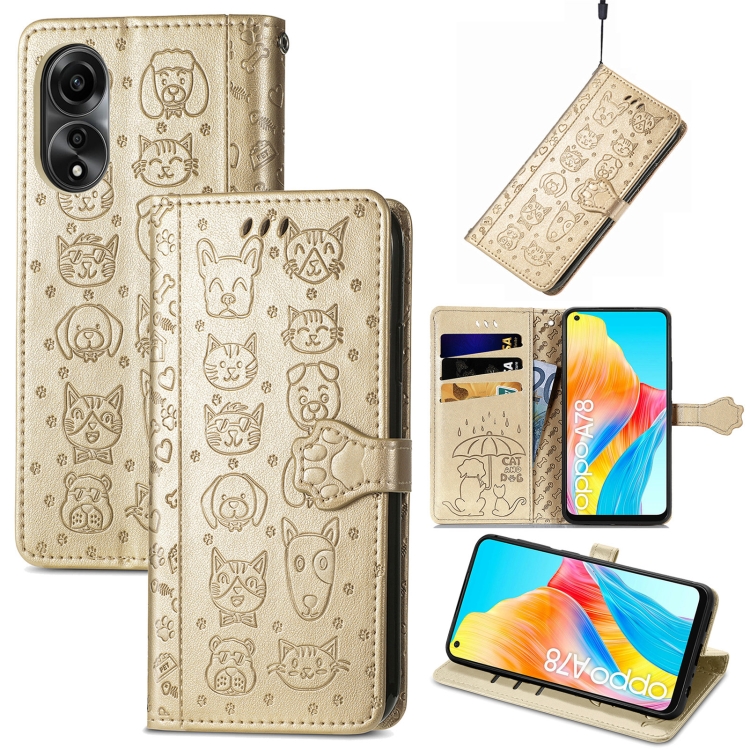 ART ANIMALS Tárcatakaró Oppo A78 aranyhoz termék 2. képe