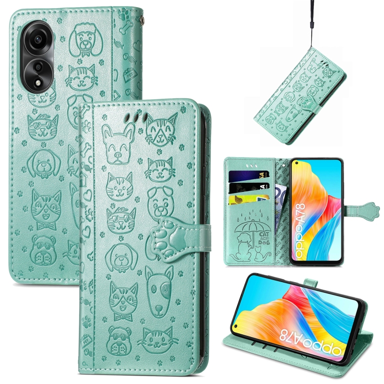 ART ANIMALS Oppo A78 zöld pénztárcahuzat termék 2. képe