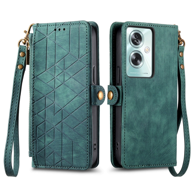 GEOM pénztárca tok Oppo A79 5G zöld színben akciós termékkép 1